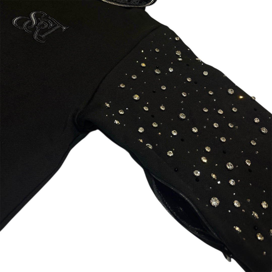 SECRET STARLIGHT ZIP HOODIE BLACK