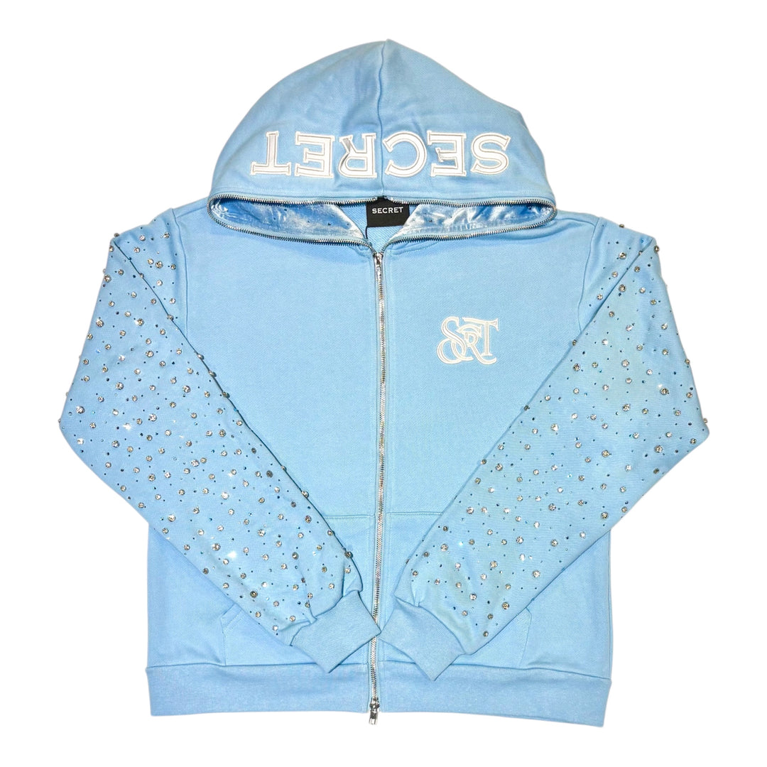 SECRET STARLIGHT ZIP HOODIE ICEBLUE