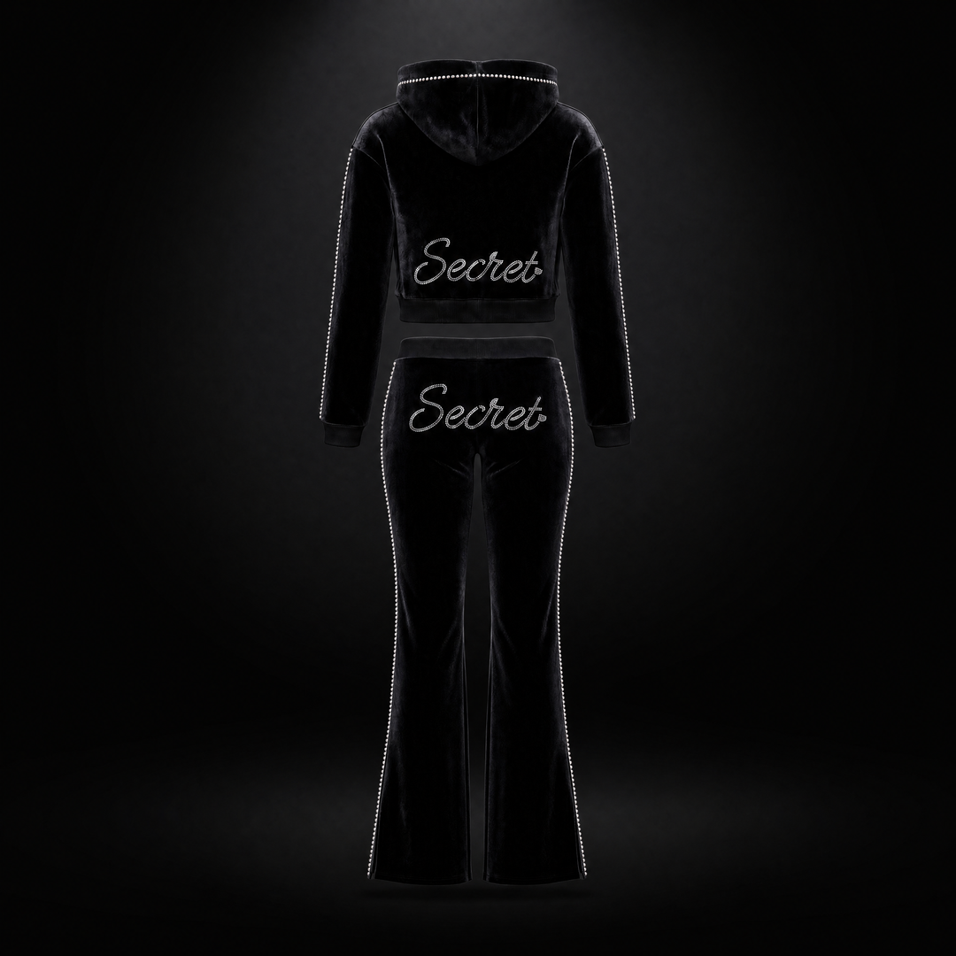SECRET WOMENS VELVET TRACKSUIT